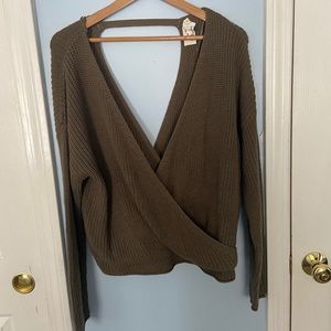 Deep V neck Sweater